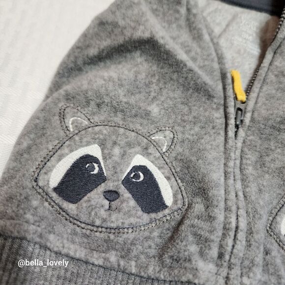 🏖 3 Months Cozy Racoon Infant Baby Winter Zipper Vest - Picture 3 of 5